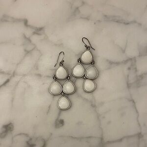 Lucky Brand White Teardrop Earrings